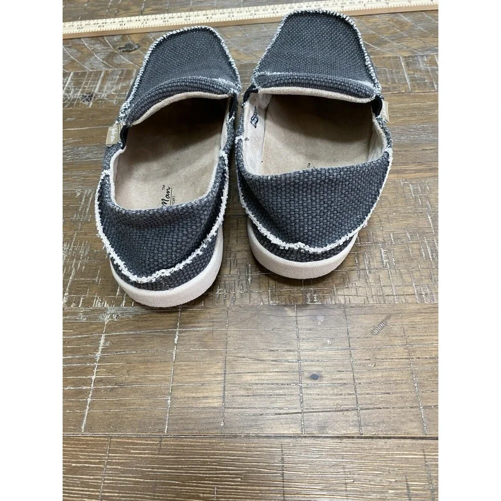 GeckoMan Women’s Canvas Loafers | Gray Slip-On Shoes Arch Support 8.5